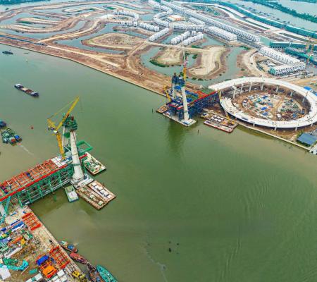 Tiến Độ Thi Công Cầu Hoàng Gia Tại Máy Chai Và Vũ Yên