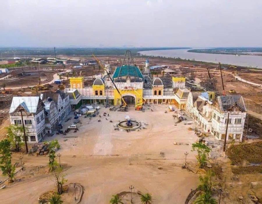 tiến độ hiện tại từ flycam VinWonder